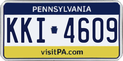 PA license plate KKI4609