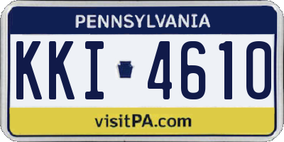 PA license plate KKI4610