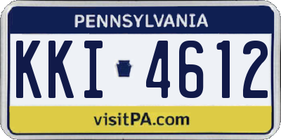 PA license plate KKI4612