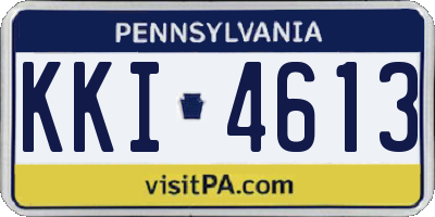 PA license plate KKI4613