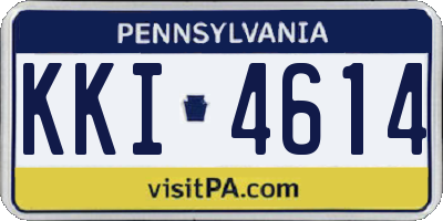 PA license plate KKI4614