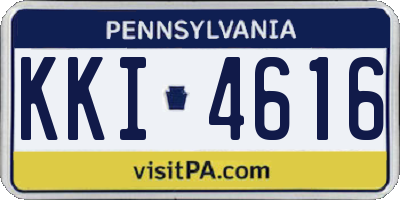 PA license plate KKI4616