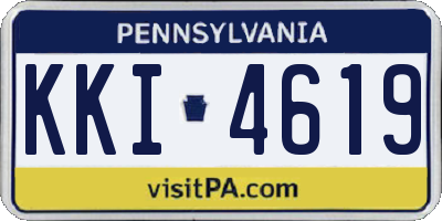 PA license plate KKI4619