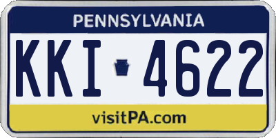 PA license plate KKI4622