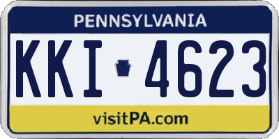 PA license plate KKI4623