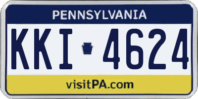PA license plate KKI4624