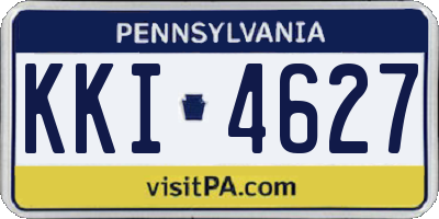 PA license plate KKI4627