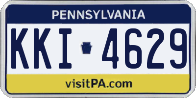 PA license plate KKI4629