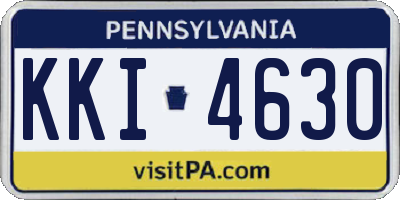 PA license plate KKI4630