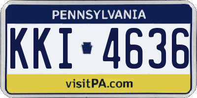 PA license plate KKI4636
