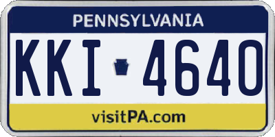 PA license plate KKI4640