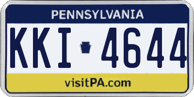 PA license plate KKI4644