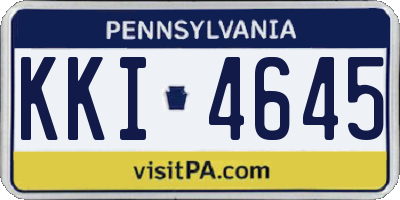 PA license plate KKI4645