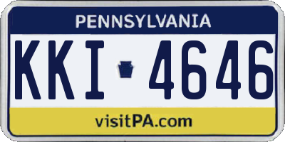 PA license plate KKI4646