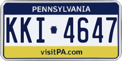 PA license plate KKI4647