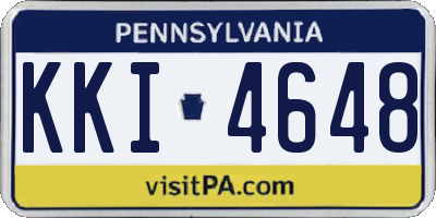 PA license plate KKI4648