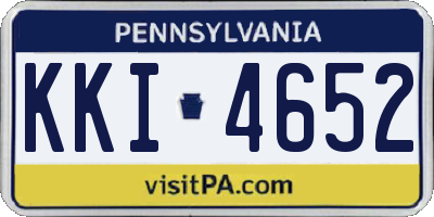 PA license plate KKI4652