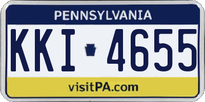 PA license plate KKI4655