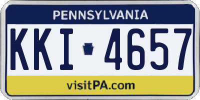 PA license plate KKI4657
