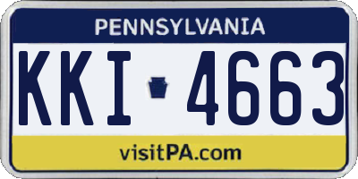 PA license plate KKI4663