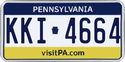 PA license plate KKI4664