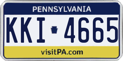 PA license plate KKI4665