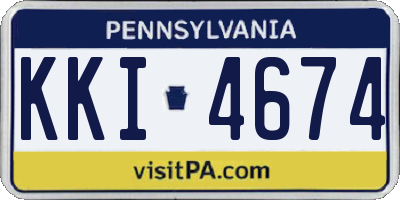 PA license plate KKI4674