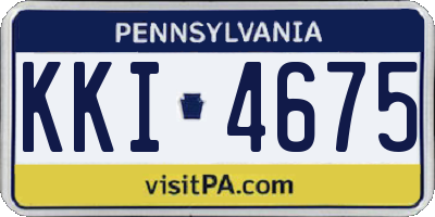 PA license plate KKI4675