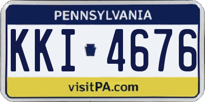 PA license plate KKI4676