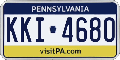PA license plate KKI4680