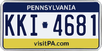PA license plate KKI4681