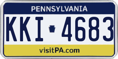 PA license plate KKI4683