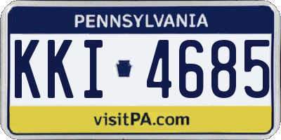 PA license plate KKI4685