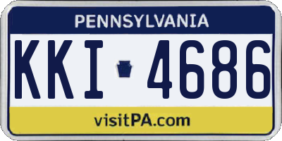 PA license plate KKI4686