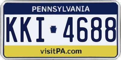 PA license plate KKI4688