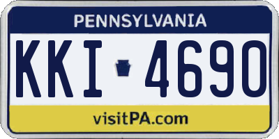 PA license plate KKI4690