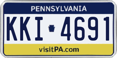 PA license plate KKI4691