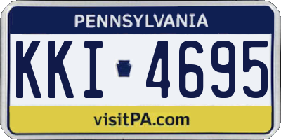 PA license plate KKI4695