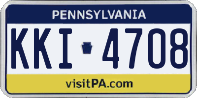 PA license plate KKI4708