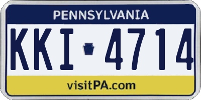 PA license plate KKI4714