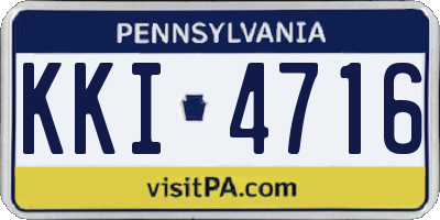 PA license plate KKI4716
