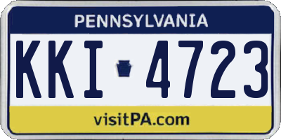 PA license plate KKI4723