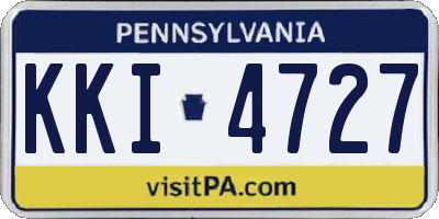 PA license plate KKI4727