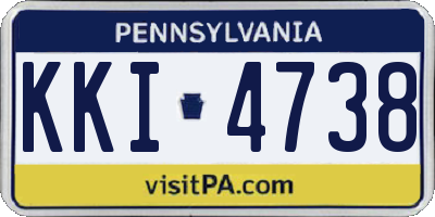 PA license plate KKI4738