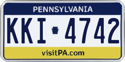 PA license plate KKI4742