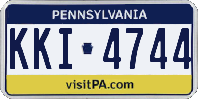 PA license plate KKI4744