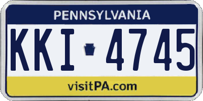 PA license plate KKI4745