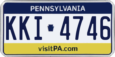 PA license plate KKI4746