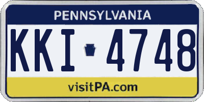 PA license plate KKI4748