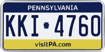 PA license plate KKI4760